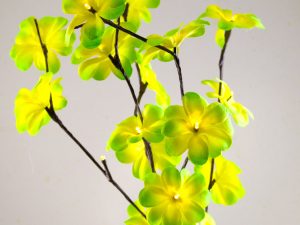 1 Set of 50cm H 20 LED Green Frangipani Tree Branch Stem Fairy Light Wedding Event Party Function Table Vase Centrepiece Tropical Decoration