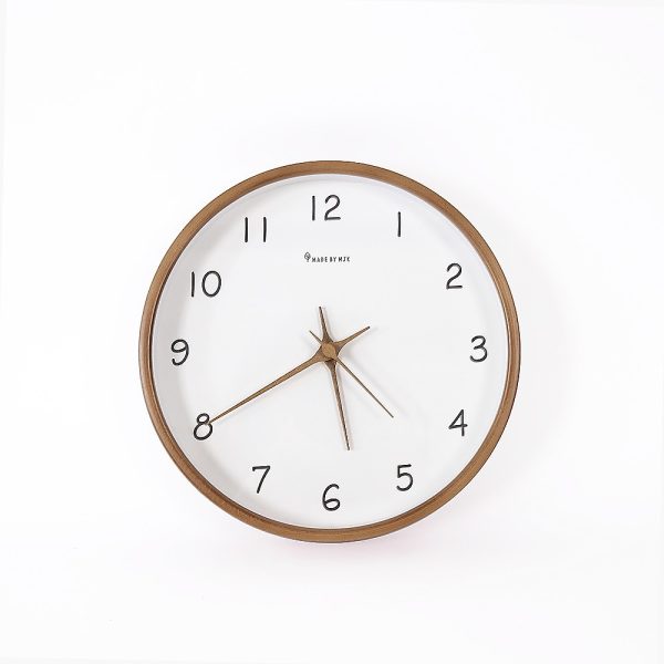 10" Clock Wooden Modern Wall Art