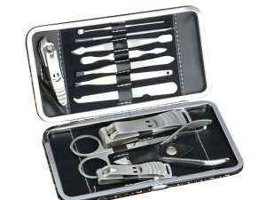 12 Pcs/set Manicure Pedicure Kit Nail Clippers Professional Grooming Kit