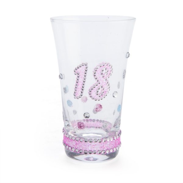 18th Birthday Sparkle Shot Glass