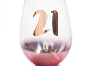 21st Birthday Blush Stemless