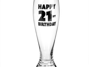 21st Birthday Pilsner Glass