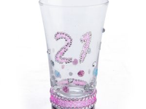 21st Birthday Sparkle Shot Glass