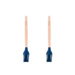 2pcs Beechwood & silicone basting brush navy