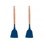 2pcs Beechwood & silicone turner navy