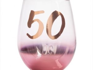 50th Birthday Blush Stemless