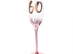 60th Birthday Blush Campagne Flute