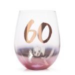 60th Birthday Blush Stemless