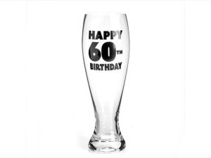 60th Birthday Pilsner Glass