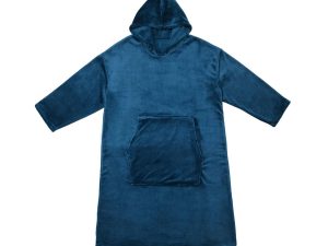 Accessorize Ink Blue Super Soft Hooded Blanket Extra Large