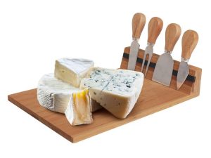 Bamboo Cheese Board and Knife Set