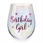 Birthday Girl Irid Wine Glass