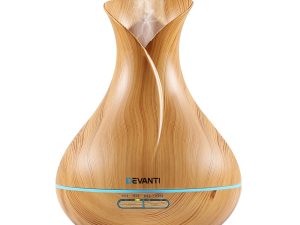 Devanti Aroma Diffuser Aromatherapy Light Wood 400ml