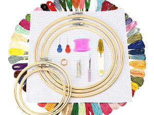 Embroidery Starter Kit Cross Stitch Kit DIY Hand Craft Stitch 50 Color Kit