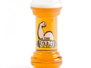 Gym Class Dumbbell Shaped Glass