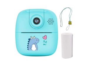 Kids Rechargeable Instant Print Camera Blue - Digital Thermal Photo Video MP3