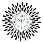 Large Modern 3D Crystal Wall Clock Luxury Art Metal Round Home Decor