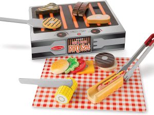 Melissa & Doug Wooden Grill & Serve BBQ Set