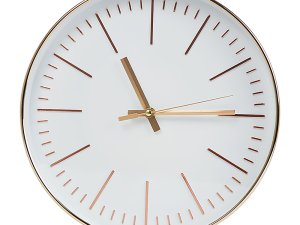 Modern Wall Clock Silent Non-Ticking Quartz Battery Operated Gold