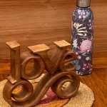 Mothers day gift Wooden carved LOVE words decoration 27 cm long