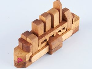 Ship boat Puzzle - 3D Interlocking boat wooden puzzle.