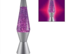 Silver/Purple Diamond Glitter Lamp