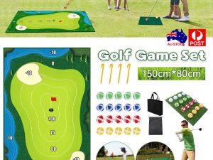 The Indoor Casual Golf Mat Game Set Stick Chipping Cage Games With 16 Grip Balls