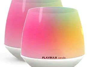 Twin Pack MIPOW PlayBulb LED Flameless Candle Night Light App Control Wedding Party