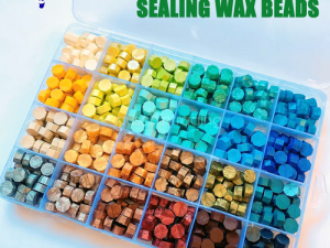 Vintage DIY Octagonal Sealing Wax Tablet Seal Stamp Wax Beads Wedding Invitation bluegreen