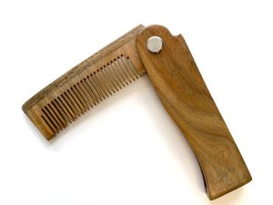 Wooden Folding Beard Comb