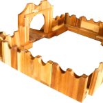 Wooden jumbo castle building set