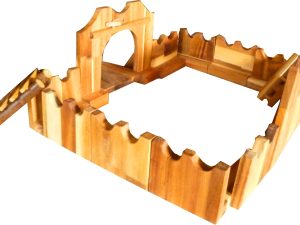 Wooden jumbo castle building set